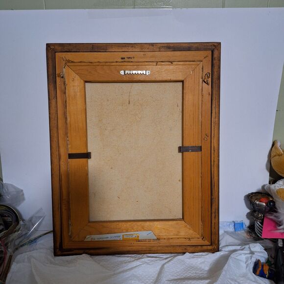 A Vintage Japanese Painting on Canvas Framed Artwork Floral Butterfly - Picture 9 of 16